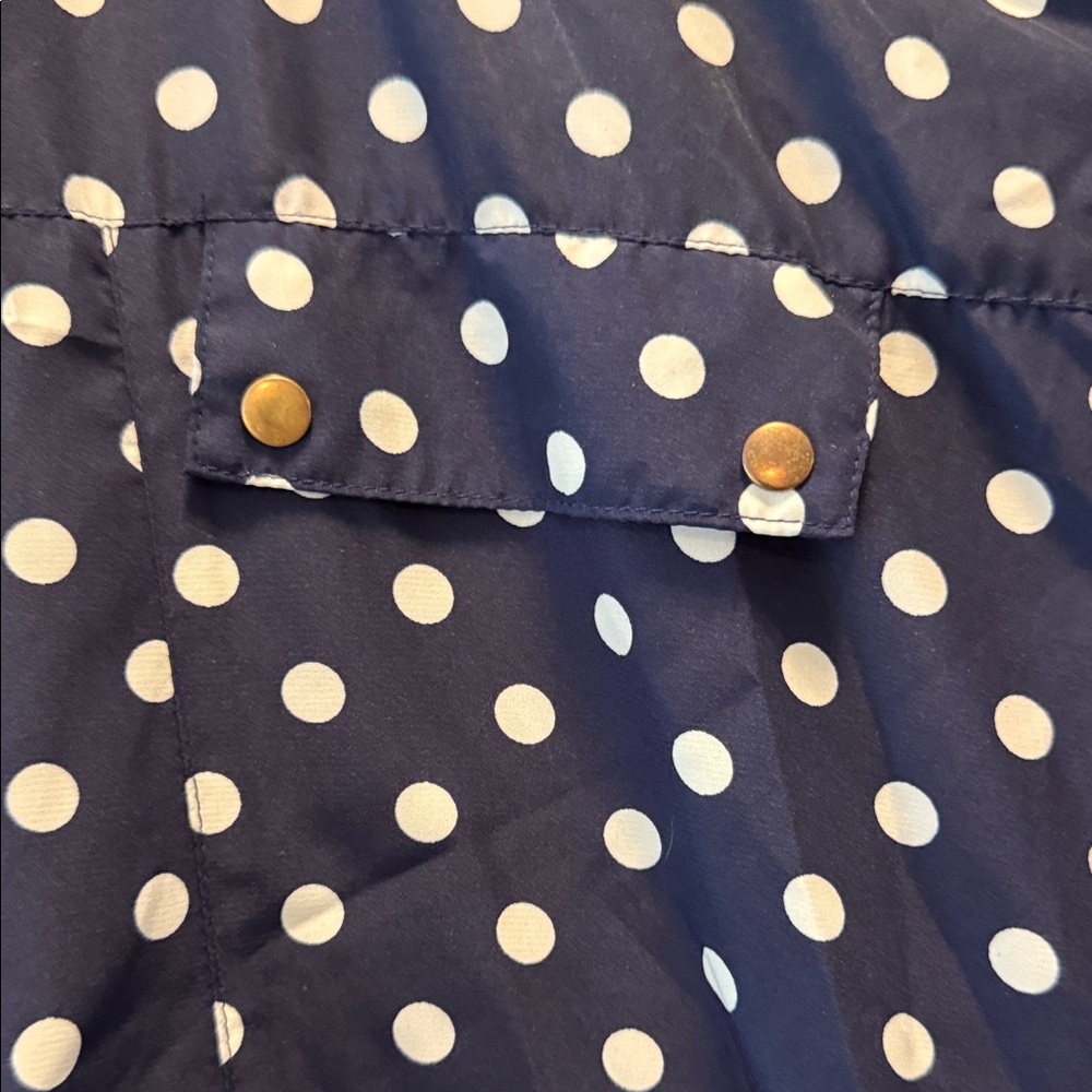 Vince Camuto Dark Blue and White Polka Dot shorts jumpsuit - Picture 4 of 5